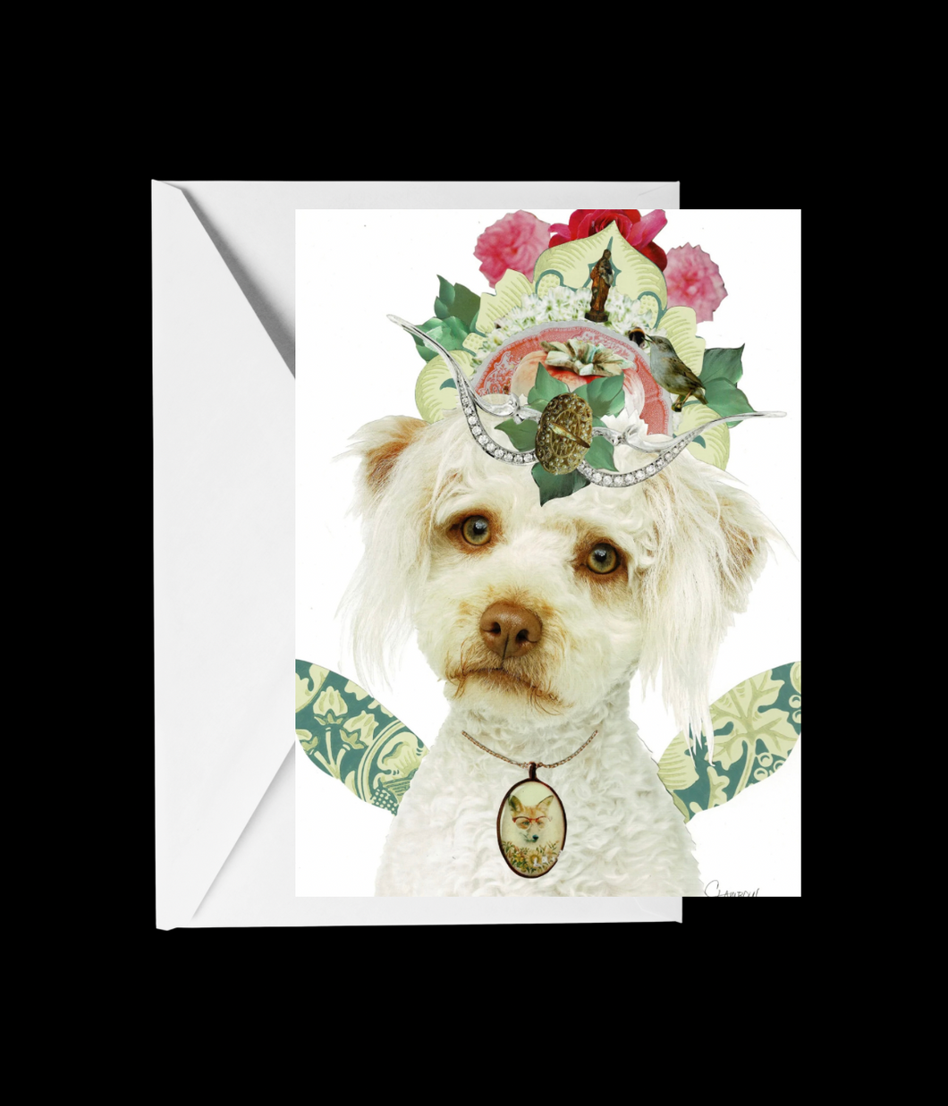 White Schnoodle card