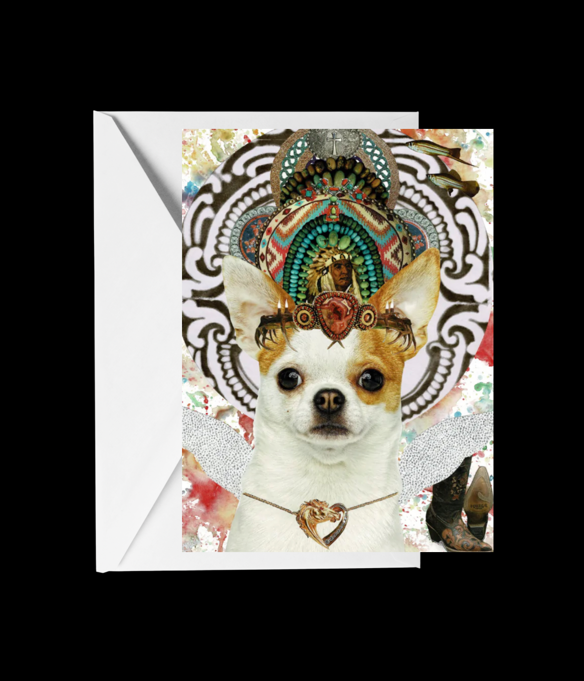 C*a様 Chihuahuaページ Chihuahua Card – Ahjnae Collage by Claudia